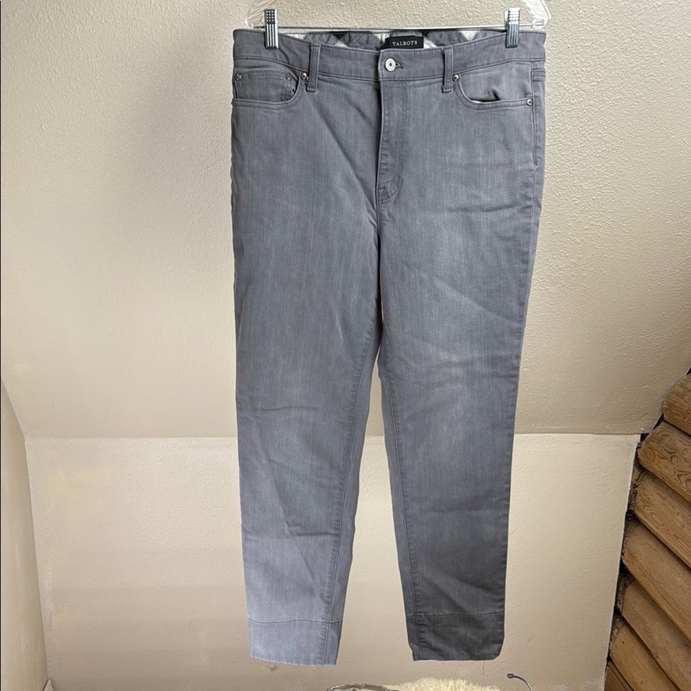 NWOT TALBOTS Gray Denim Jeans. Size 12